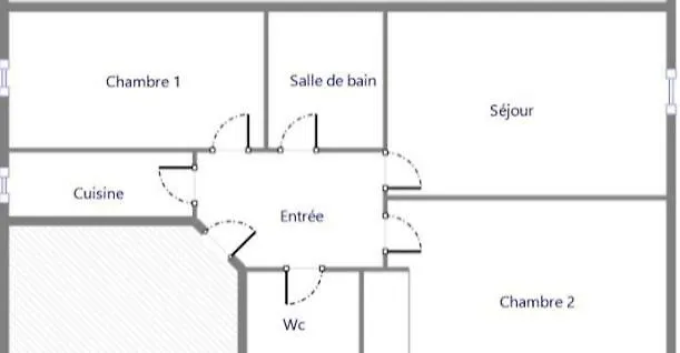 3 Pieces Plein Centre Apartment